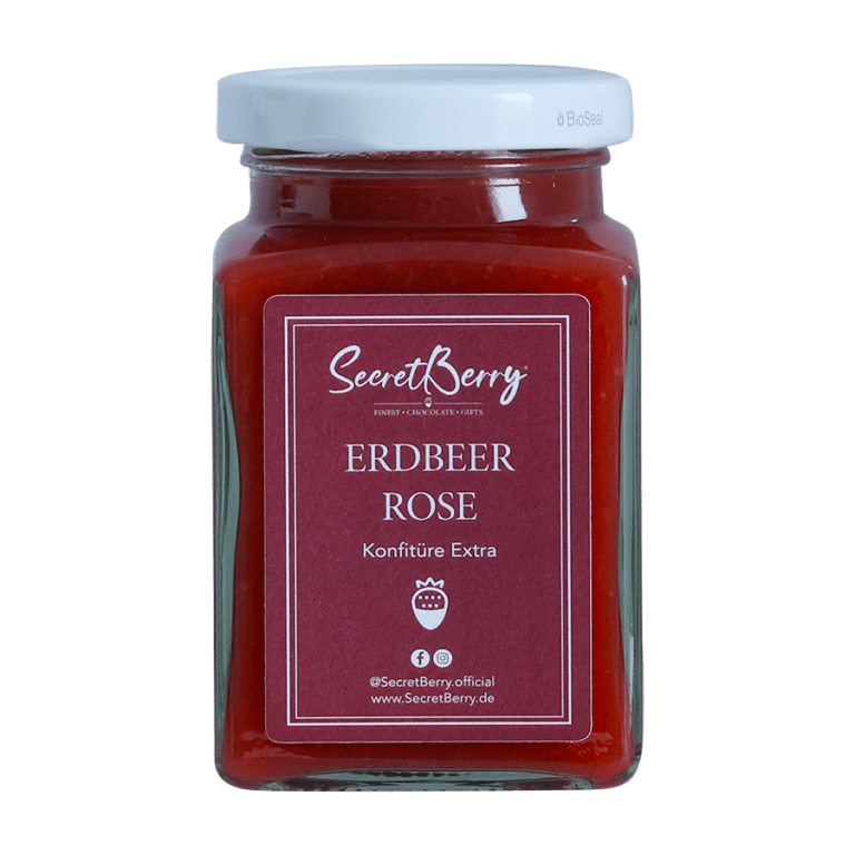 Handgemachte Erdbeer Rose Konfitüre/Marmelade - SecretBerry